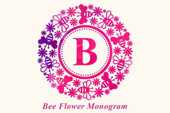 Discover the Beauty of Bee Flower Monogram