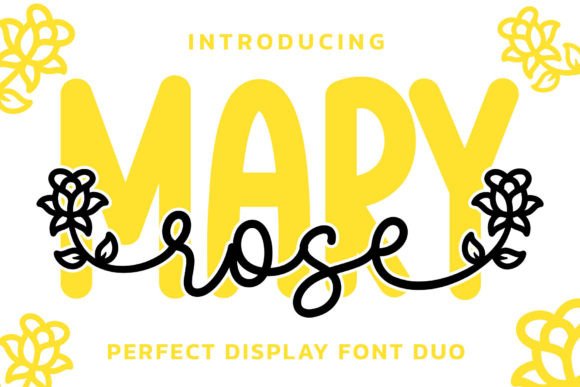 Rose Mary Duo: A Playful Font Pair for Adorable and Girly Designs